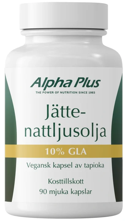 Alpha Plus Jättenattljusolja 90 kapslar Alpha Plus