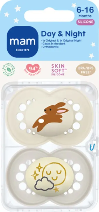 MAM Original Day & Night Napp Neutral 6-16m 2 st Mam