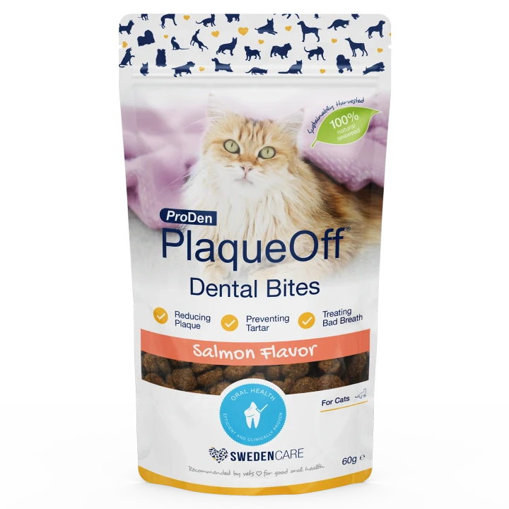 ProDen PlaqueOff® Dental Bites Katt Salmon 60 g ProDen PlaqueOff