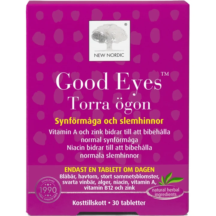 New Nordic Good Eyes Torra Ögon 30 st New Nordic