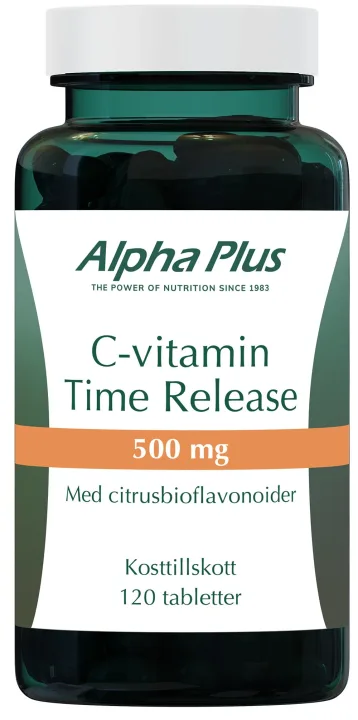 Alpha Plus C-vitamin Time Release 500 mg 120 tabletter Alpha Plus