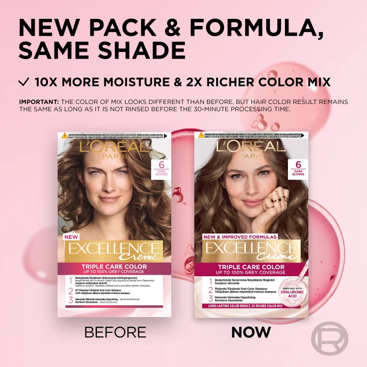 L'Oréal Paris Excellence Creme Permanent Hårfärg 1-pack 6 Dark Blonde L'Oréal Paris