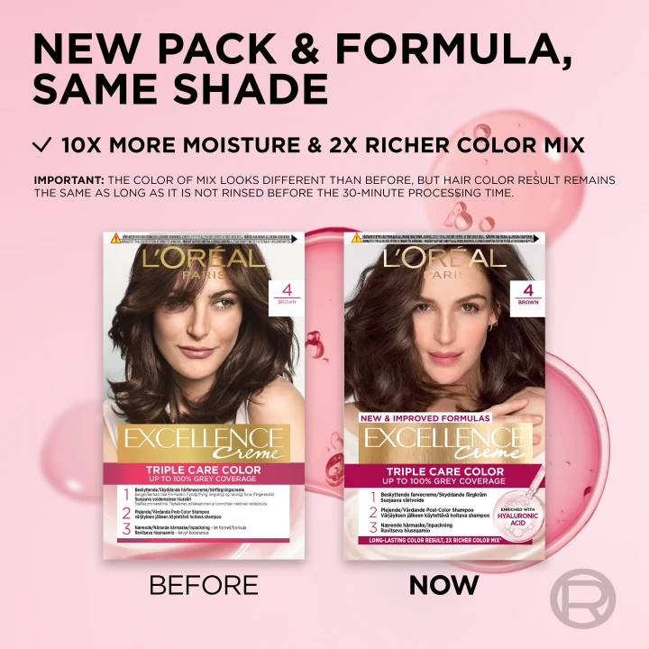 L'Oréal Paris Excellence Creme Permanent Hårfärg 1-pack 4 Brown L'Oréal Paris