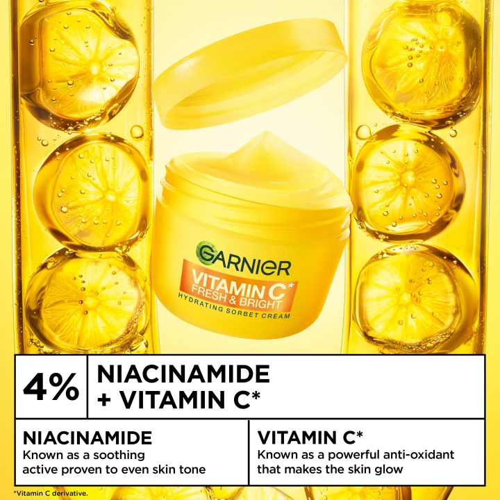 Garnier Vitamin C* Fresh & Bright Hydrating Sorbet Cream 85 ml Garnier