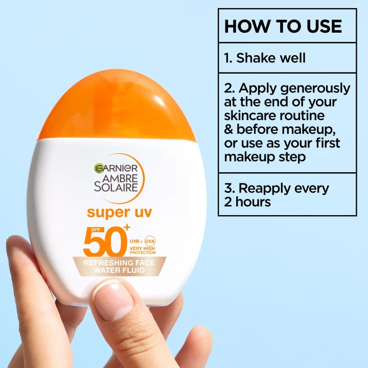 Garnier Ambre Solaire Super UV Refreshing Face Water Fluid SPF50+, 40 ml Garnier