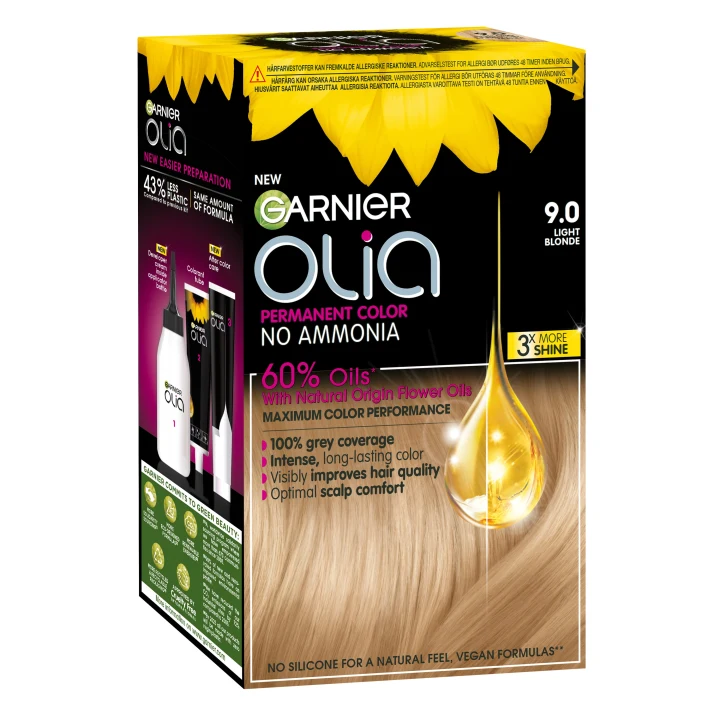 Garnier Olia Permant Hårfärg 1 pack 9.0 Light Blonde Garnier