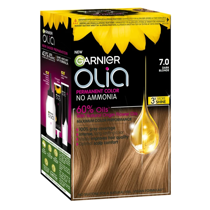 Garnier Olia Permant Hårfärg 1 pack 7.0 Dark Blonde Garnier
