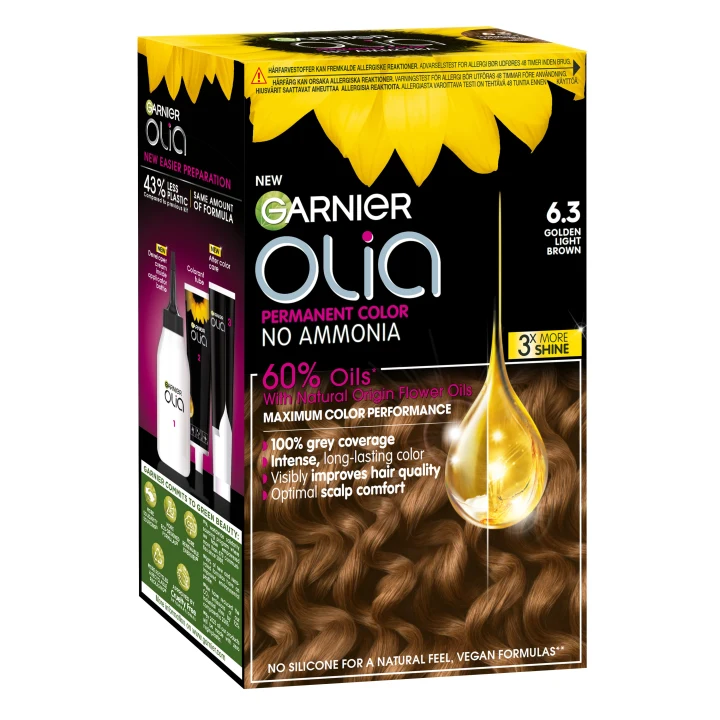 Garnier Olia Permant Hårfärg 1 pack 6.3 Golden Light Brown Garnier