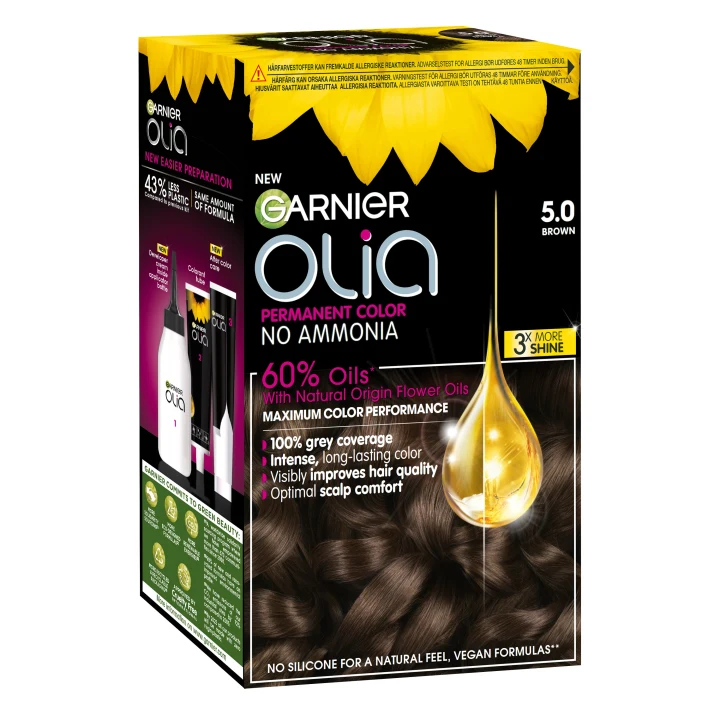 Garnier Olia Permant Hårfärg 1 pack 5.0 Brown Garnier