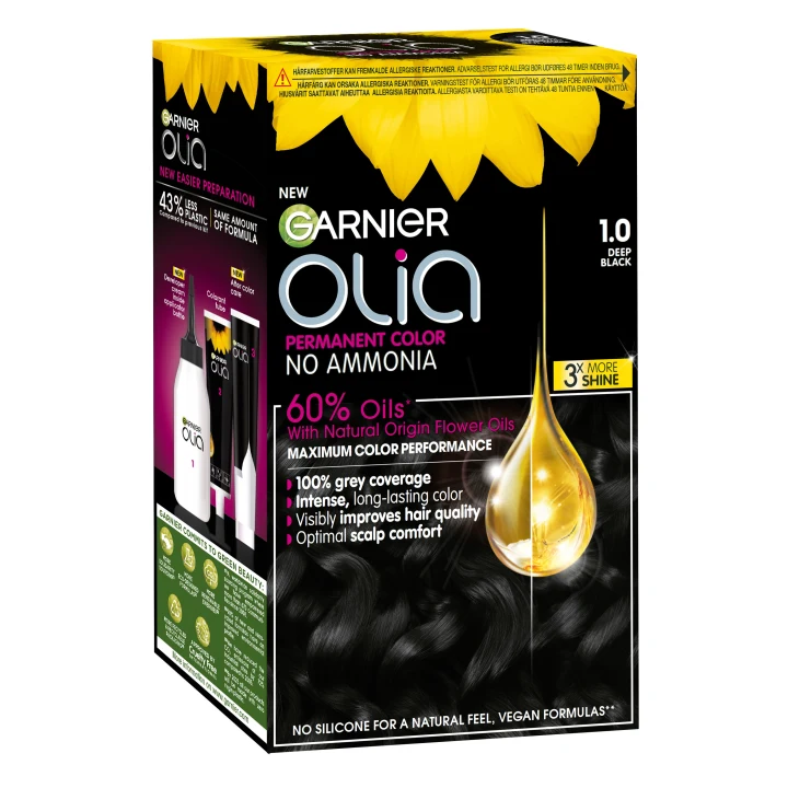 Garnier Olia Permant Hårfärg 1 pack 1.0 Deep Black Garnier