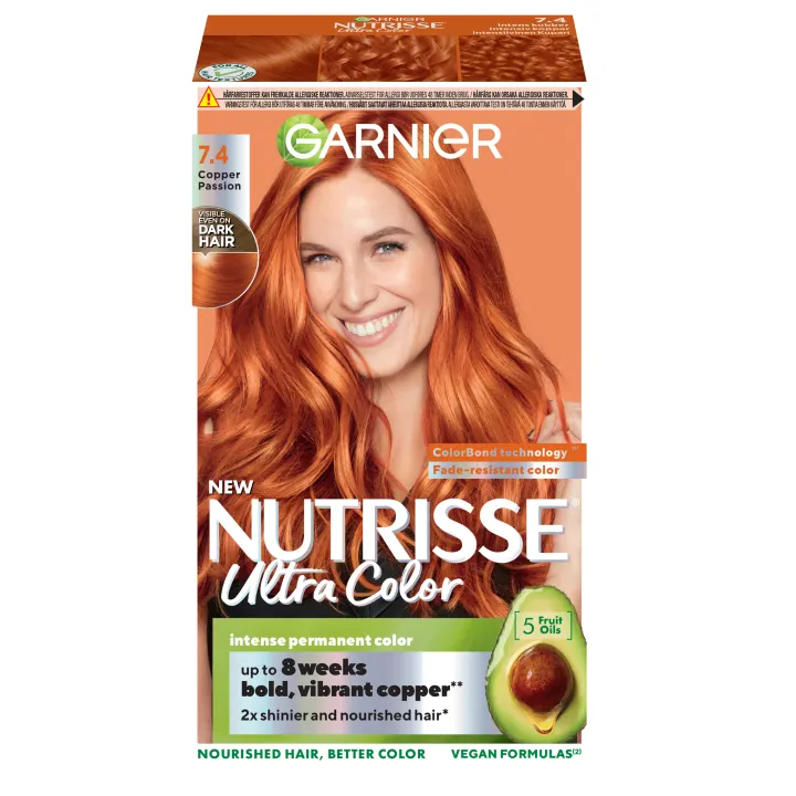 Garnier Nutrisse Ultra Color Permanent Hårfärg 1 pack 7.4 Copper Passion Garnier
