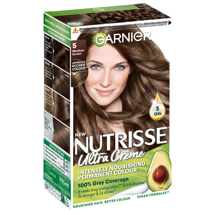 Garnier Nutrisse Ultra Color Permanent Hårfärg 1 pack 5 Medium Brown Garnier
