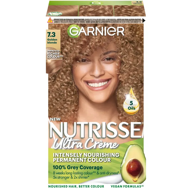Garnier Nutrisse Ultra Color Permanent Hårfärg 1 pack 7.3 Golden Blonde Garnier