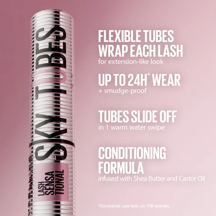 Maybelline New York Lash Sensational Sky Tubes Mascara Black 7,2 ml Maybelline New York