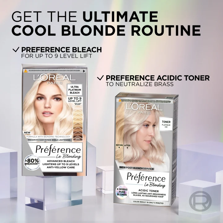 L'Oréal Paris Préférence Le Blonding Acidic Hair Toner 1 pack 01 Platinum Ice L'Oréal Paris