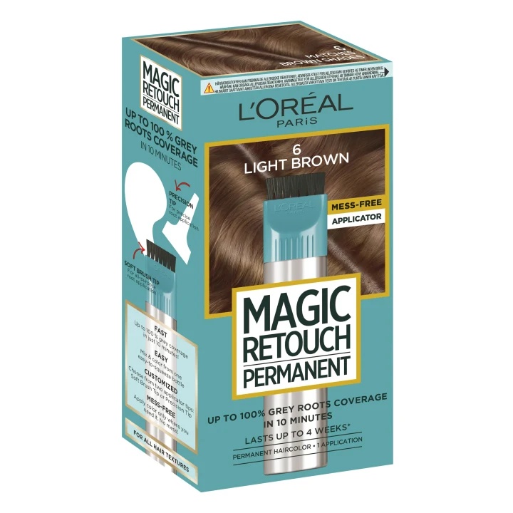 L'Oréal Paris Magic Retouch Permanent Direktverkande Hårfärg 1 pack 6 Light Brown L'Oréal Paris
