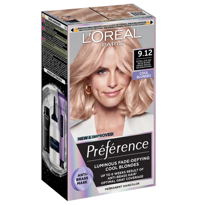 L'Oréal Paris Préférence Cool Blondes Permanent Color För Normalt Hår 1 pack 9.12 Siberia L'Oréal Paris