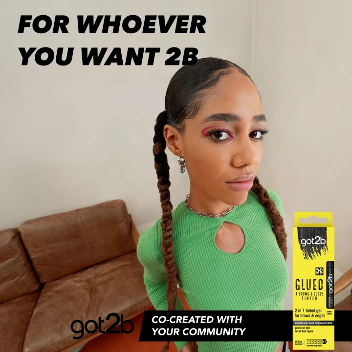 Schwarzkopf got2b Glued 4 Brows & Edges Pigmenterad Gel 2-i-1 Svart 16 ml Schwarzkopf