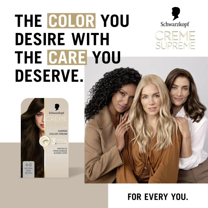 Schwarzkopf Creme Supreme 4-0 Natural Dark Brown Schwarzkopf