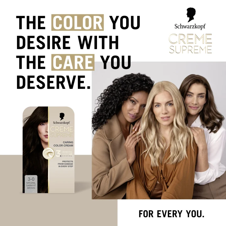 Schwarzkopf Creme Supreme 3-0 Natural Darkest Brown Schwarzkopf