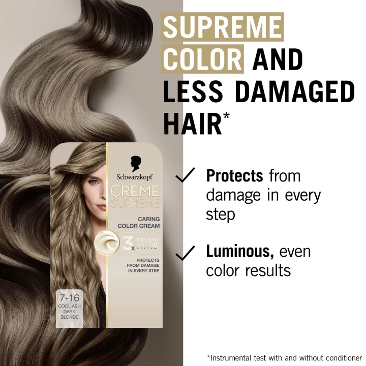 Schwarzkopf Creme Supreme 7-16 Cool Ash Dark Blonde Schwarzkopf