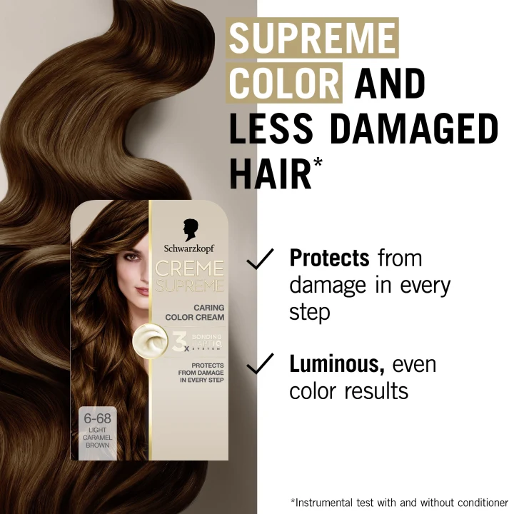 Schwarzkopf Creme Supreme 6-68 Light Caramel Brown Schwarzkopf