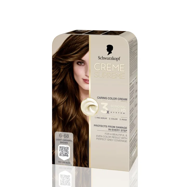 Schwarzkopf Creme Supreme 6-68 Light Caramel Brown Schwarzkopf
