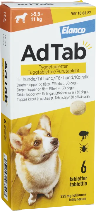 AdTab Tuggtablett 225mg Blister 6 tabletter AdTab