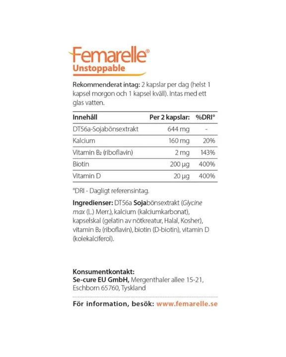 Femarelle Unstoppable 60+ 56 st Femarelle