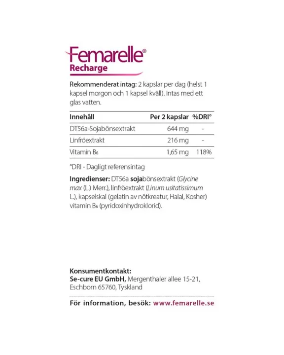 Femarelle Recharge 50+ 56 st Femarelle