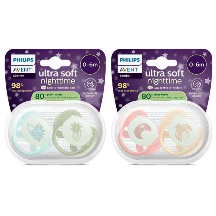 Philips Avent Ultra Start Napp För Nyfödda Natt Mix 0-6 mån Philips Avent