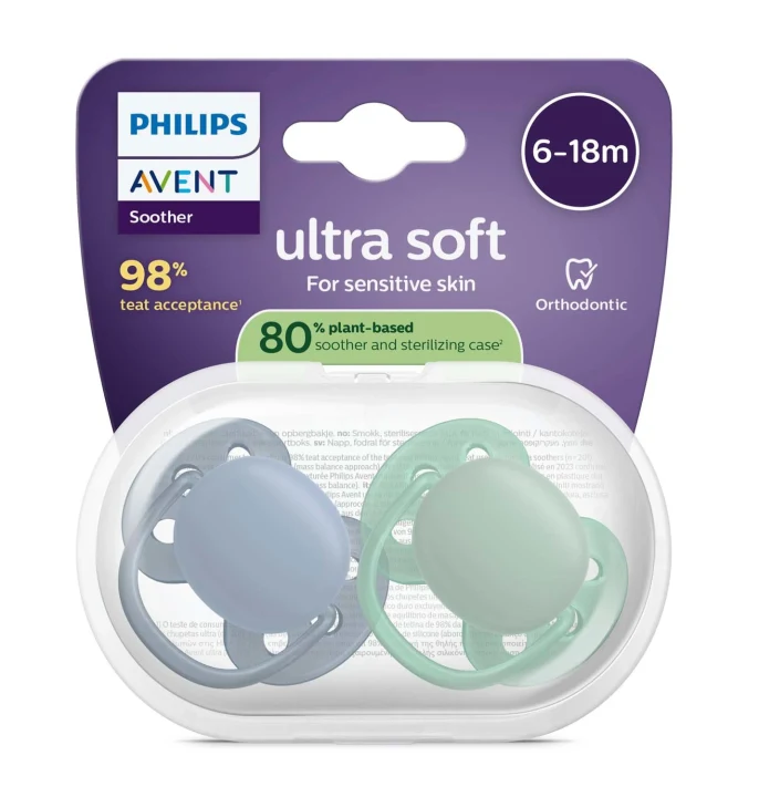 Philips Avent Ultra Start Napp För Nyfödda Mix 2-pack 6-18 mån Philips Avent