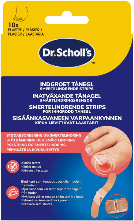 Dr. Scholl's Smärtlindringsremsor För Inåtväxande Tånagel 10 st Scholl