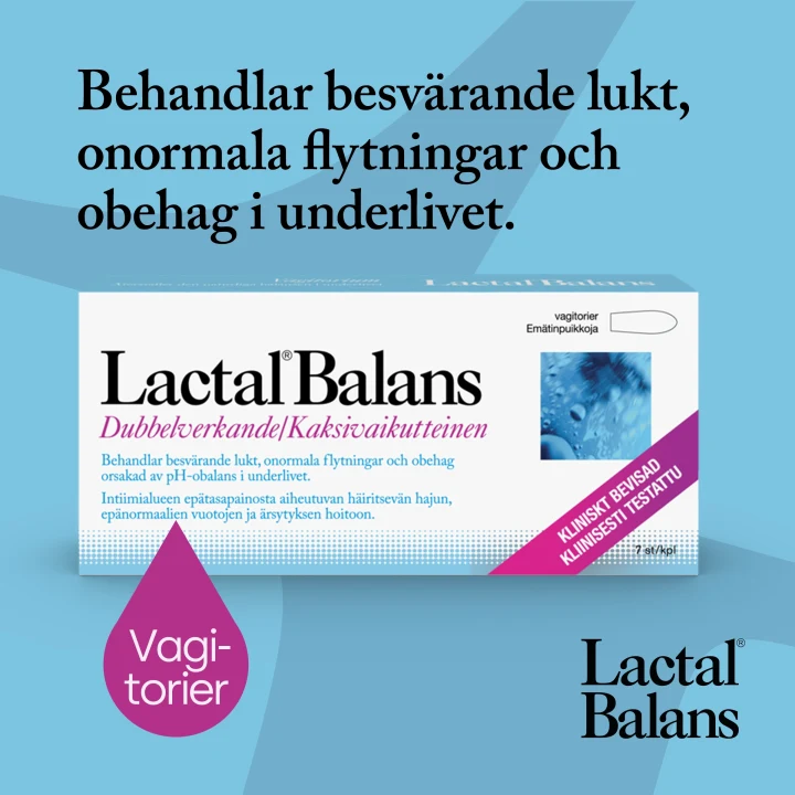 Lactal Balans Vagitorier Intimvård 7 st Lactal Balans