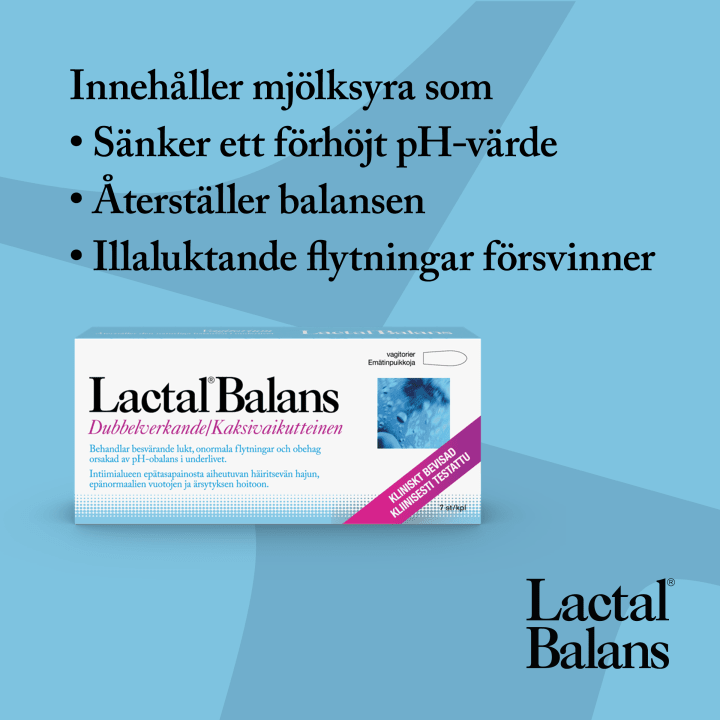Lactal Balans Vagitorier Intimvård 7 st Lactal Balans