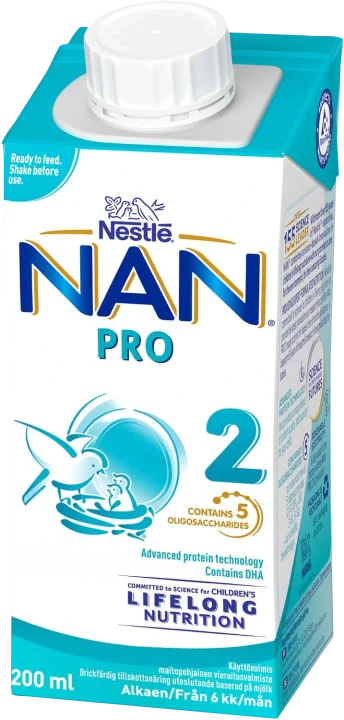 NAN PRO 2 Drickfärdig Mjölkersättning 200 ml Nan