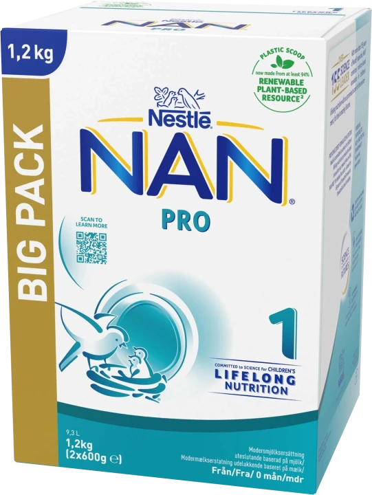 NAN PRO 1 Mjölkersättning Big Pack 1,2 kg Nan