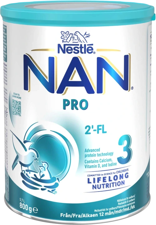 NAN PRO 3 Mjölkersättning 800 g Nan