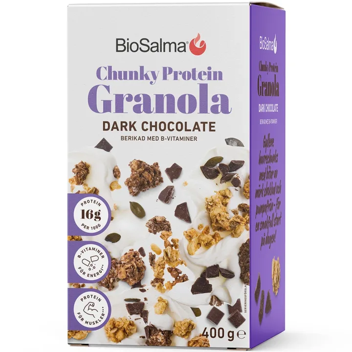 BioSalma Chunky Protein Granola Dark Chocolate 400 g BioSalma
