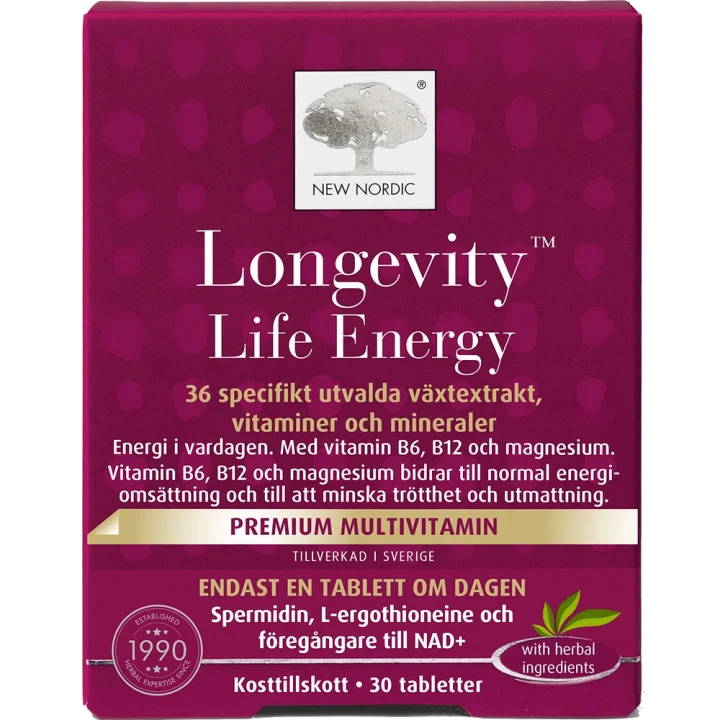 New Nordic Longevity Life Energy 30 st New Nordic