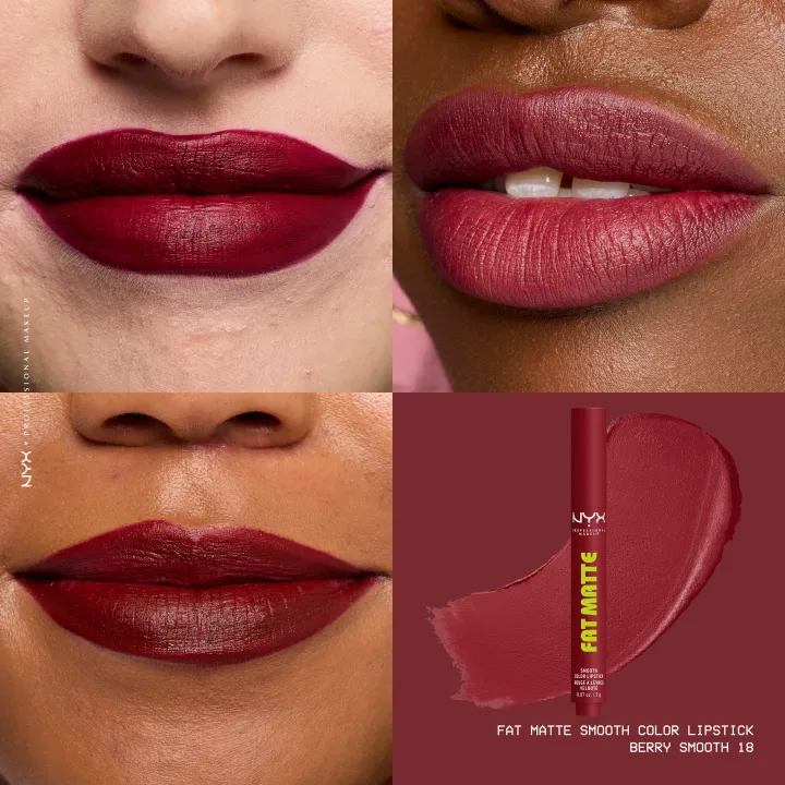 NYX Professional Makeup Fat Matte Slick Click Pomade 8 ml 18 Berry Smooth NYX Professional Makeup