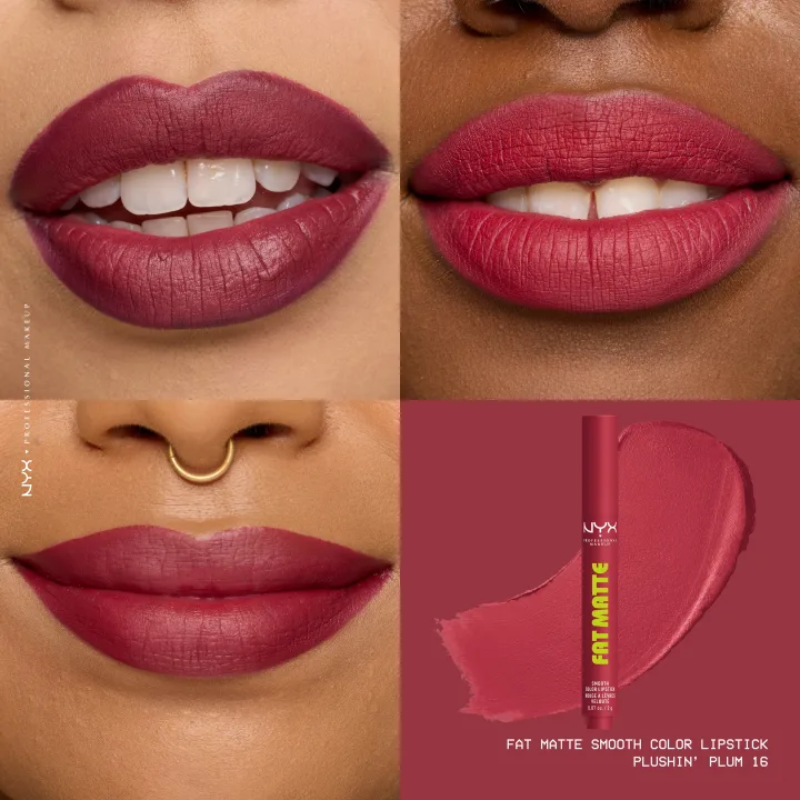 NYX Professional Makeup Fat Matte Slick Click Pomade 8 ml 16 Plushin' Plum NYX Professional Makeup