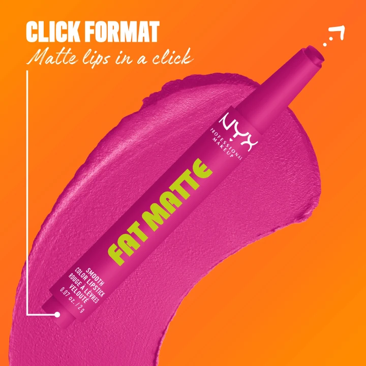 NYX Professional Makeup Fat Matte Slick Click Pomade 8 ml 13 Fluffy Fuschsia NYX Professional Makeup