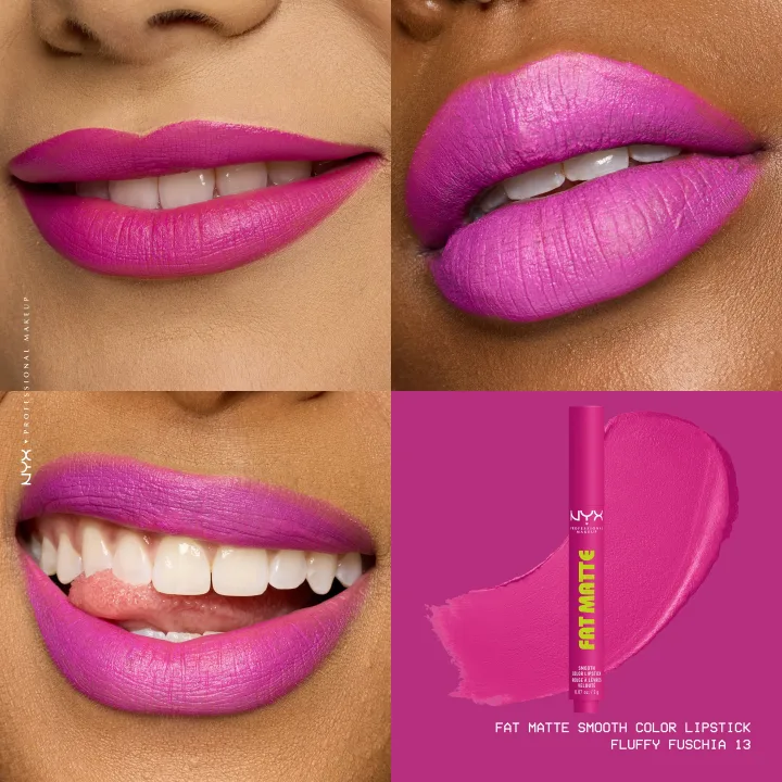 NYX Professional Makeup Fat Matte Slick Click Pomade 8 ml 13 Fluffy Fuschsia NYX Professional Makeup