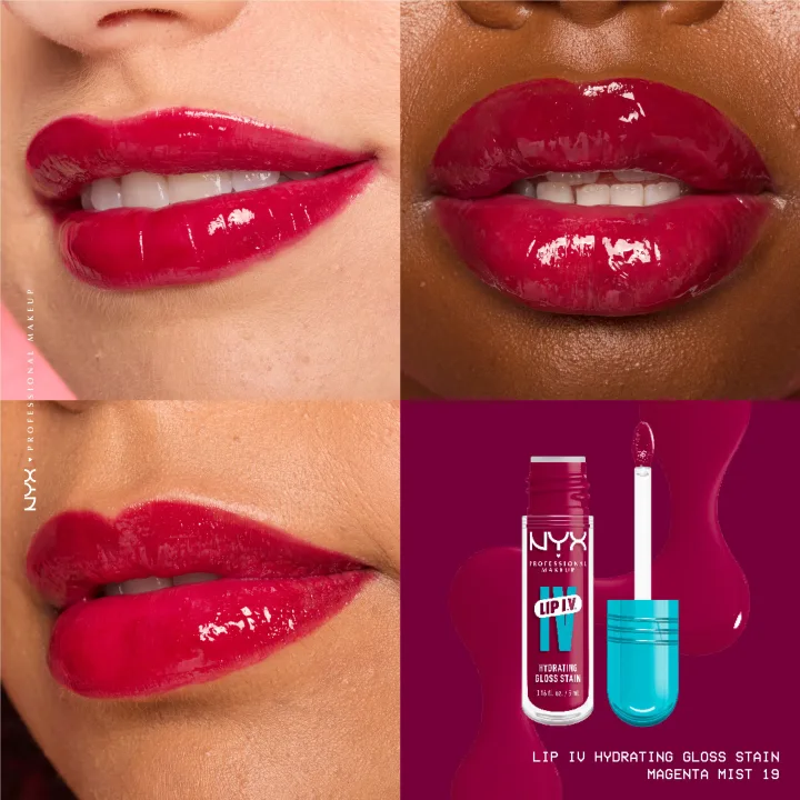 NYX Professional Makeup Lip I.V. Lip Gloss 5 ml 19 Magenta Mist NYX Professional Makeup
