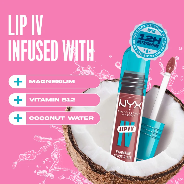 NYX Professional Makeup Lip I.V. Lip Gloss 5 ml 18 Drippin Nude NYX Professional Makeup