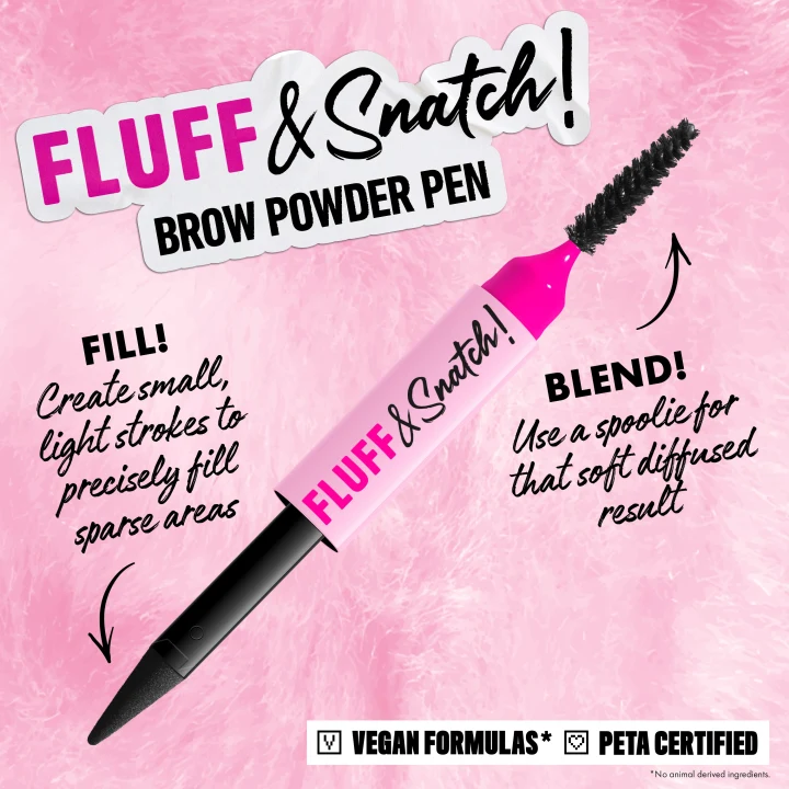 NYX Professional Makeup Fluff N Snatch Brow Powder Brynpenna 1 g 08 Black NYX Professional Makeup