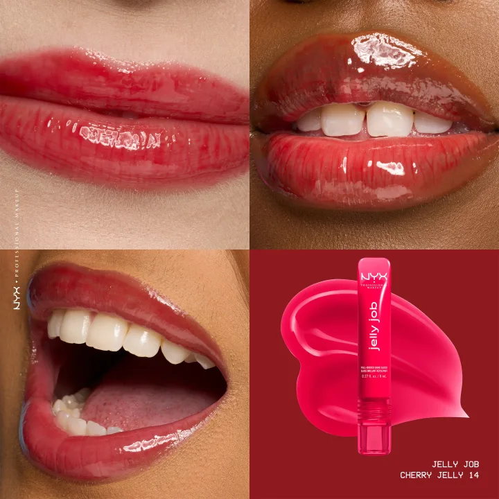 NYX Professional Makeup Jelly Job Lipgloss 8 ml 14 Cherry Jelly NYX Professional Makeup