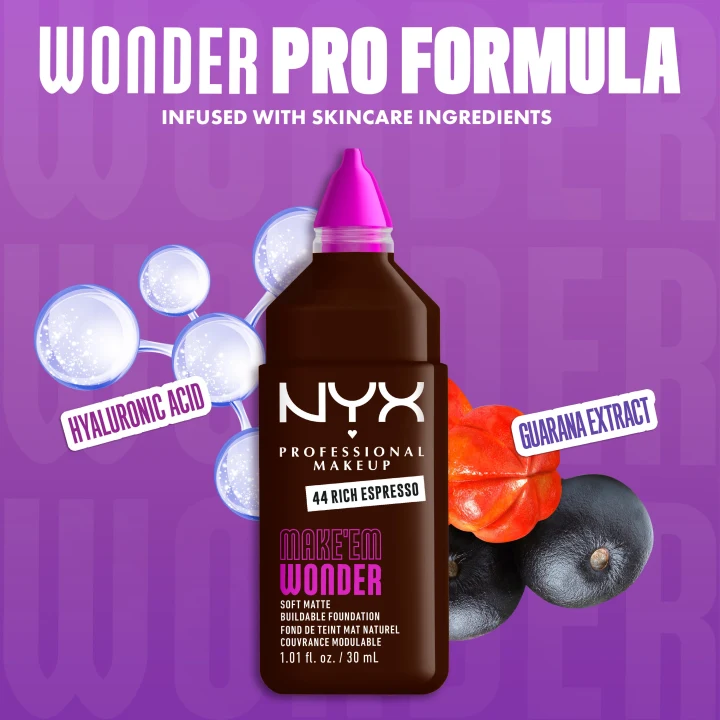NYX Professional Makeup Make Em Wonder Foundation 30 ml 44 Rich Espresso NYX Professional Makeup