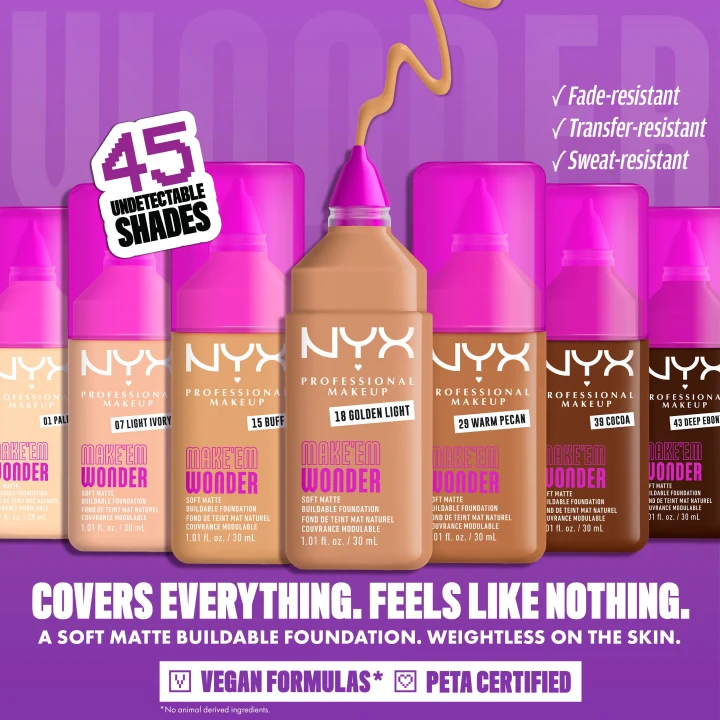 NYX Professional Makeup Make Em Wonder Foundation 30 ml 42 Deep Walnut NYX Professional Makeup